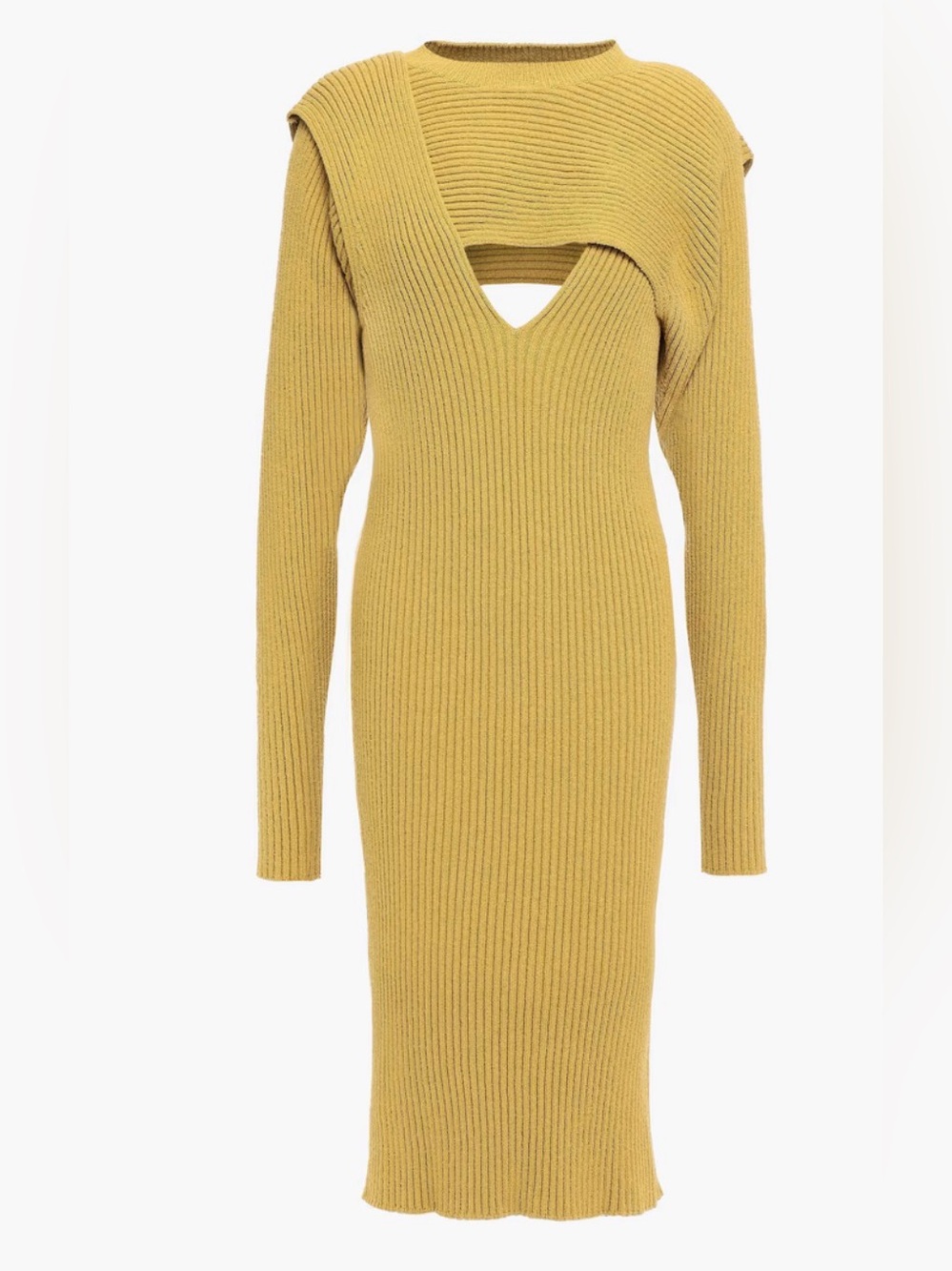 BOTTEGA VENETA Cutout ribbed-knit dress